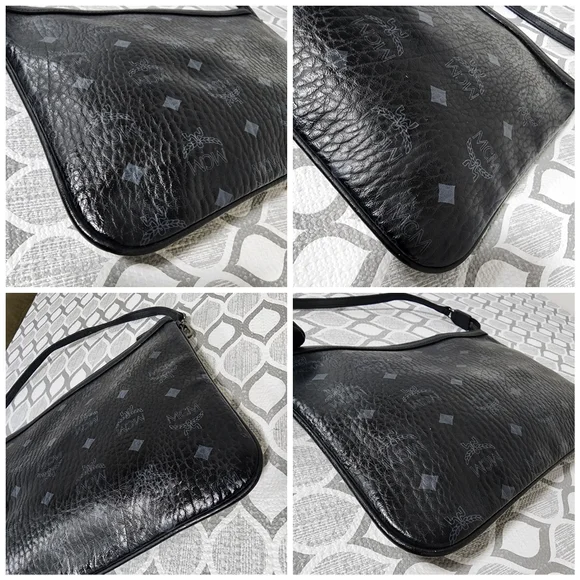 MCM Liz Reversible Shopper Pochette/Shoulder Bag Black/Grey - Picture 9 of 10